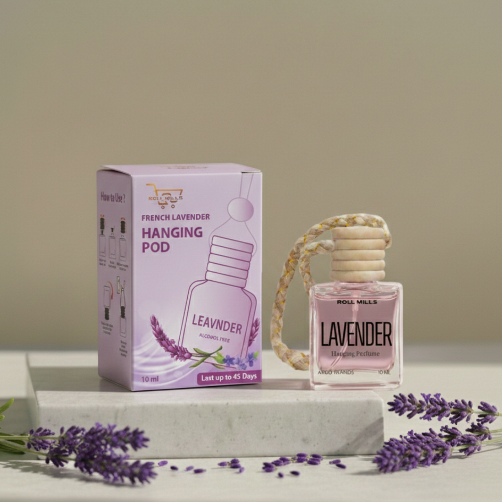 Lavender Hang Perfume 10ml – Premium Calming Aroma Diffuser for Car & Home