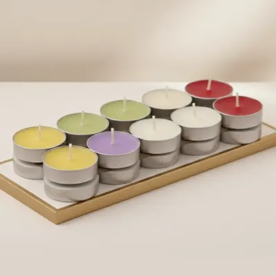 Mini Tealight Scented Candles – Pack of 20 | Premium Long-Lasting Smokeless Cotton Wick Tealights