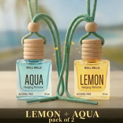 Ocean Cool Drive Combo – Aqua & Lemon Hanging Perfume (Pack of 2)