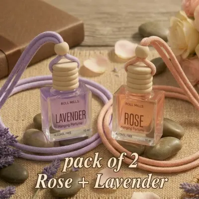 Relaxing Floral Summer Combo – Rose & Lavender Hanging Perfume (Pack of 2)