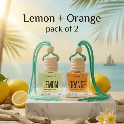 Summer Citrus Fresh Combo – Lemon & Orange Hanging Perfume (2 Pack)