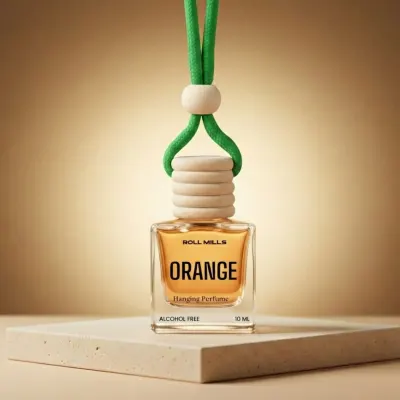 Orange Premium Alcohol-Free Hanging Perfume – 10ml Fresh Citrus Aroma Diffuser | Roll Mills