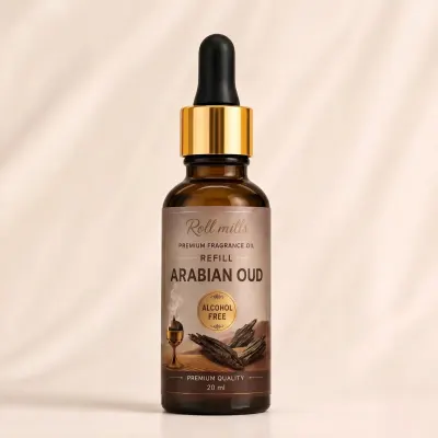 Roll Mills Arabian Oud Fragrance Oil Refiller – Premium Alcohol-Free Aroma 20 ML 